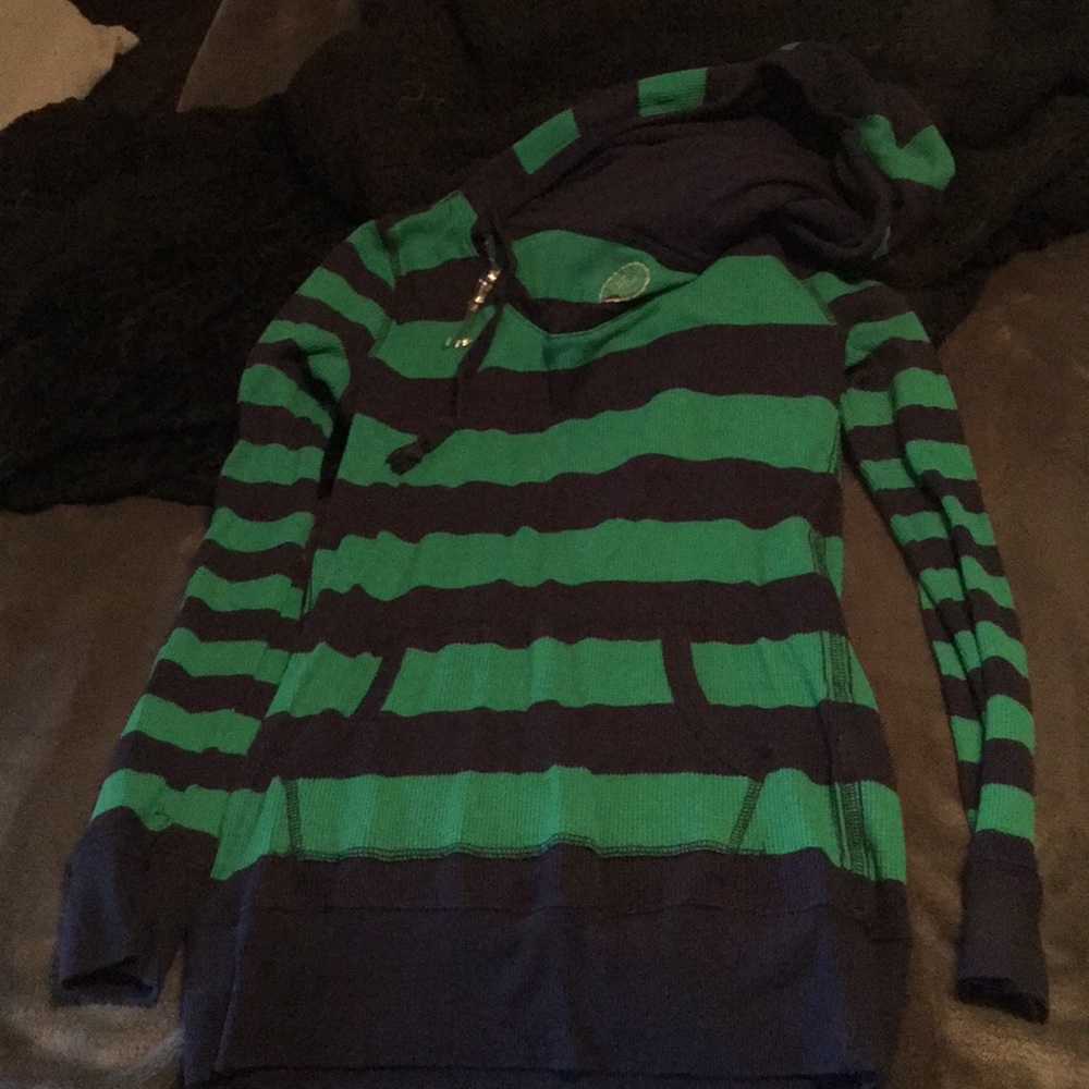Teal and blue hoodie